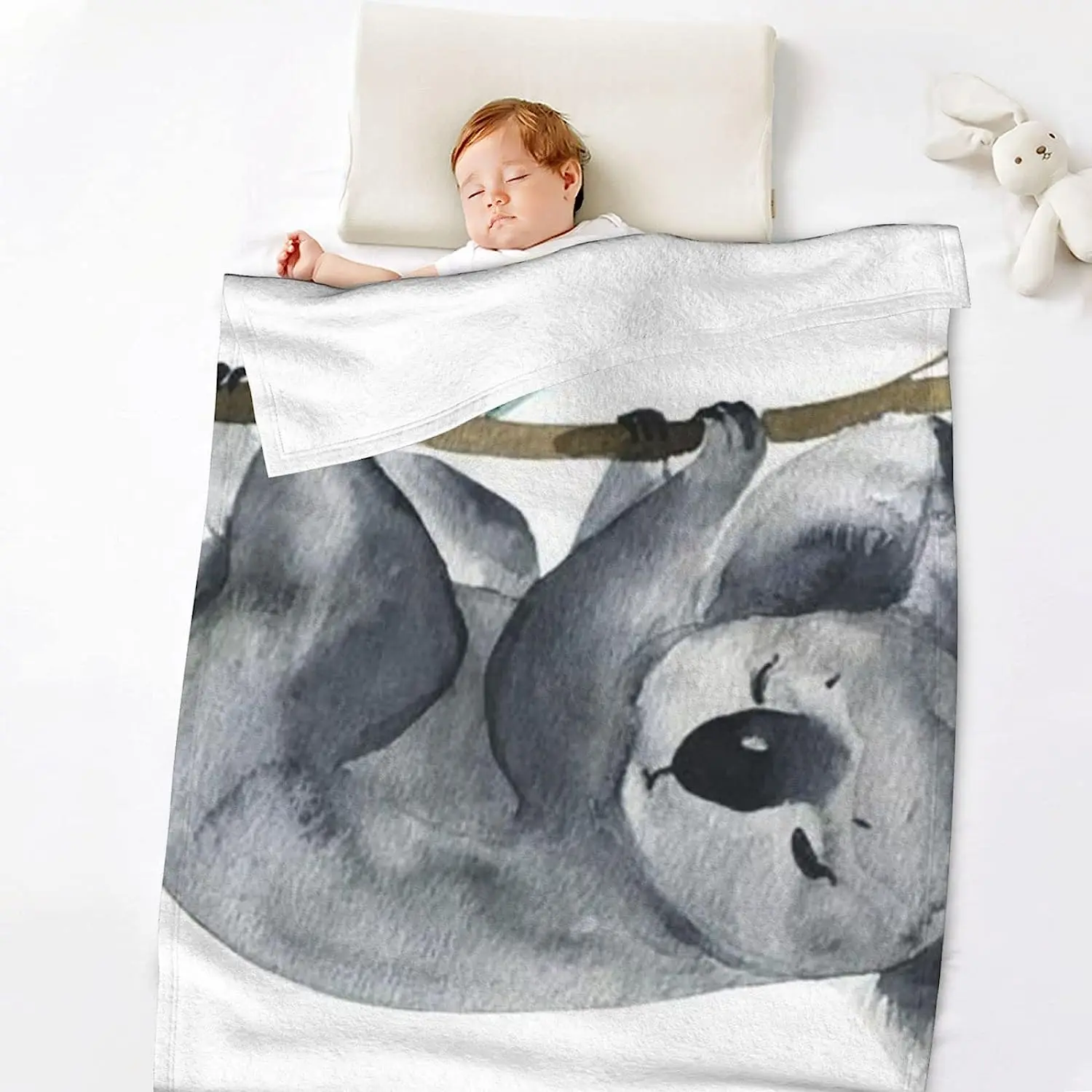Фланелевое Одеяло с забавными коалы дорожные одеяла 280 г/м2 мягкое теплое одеяло