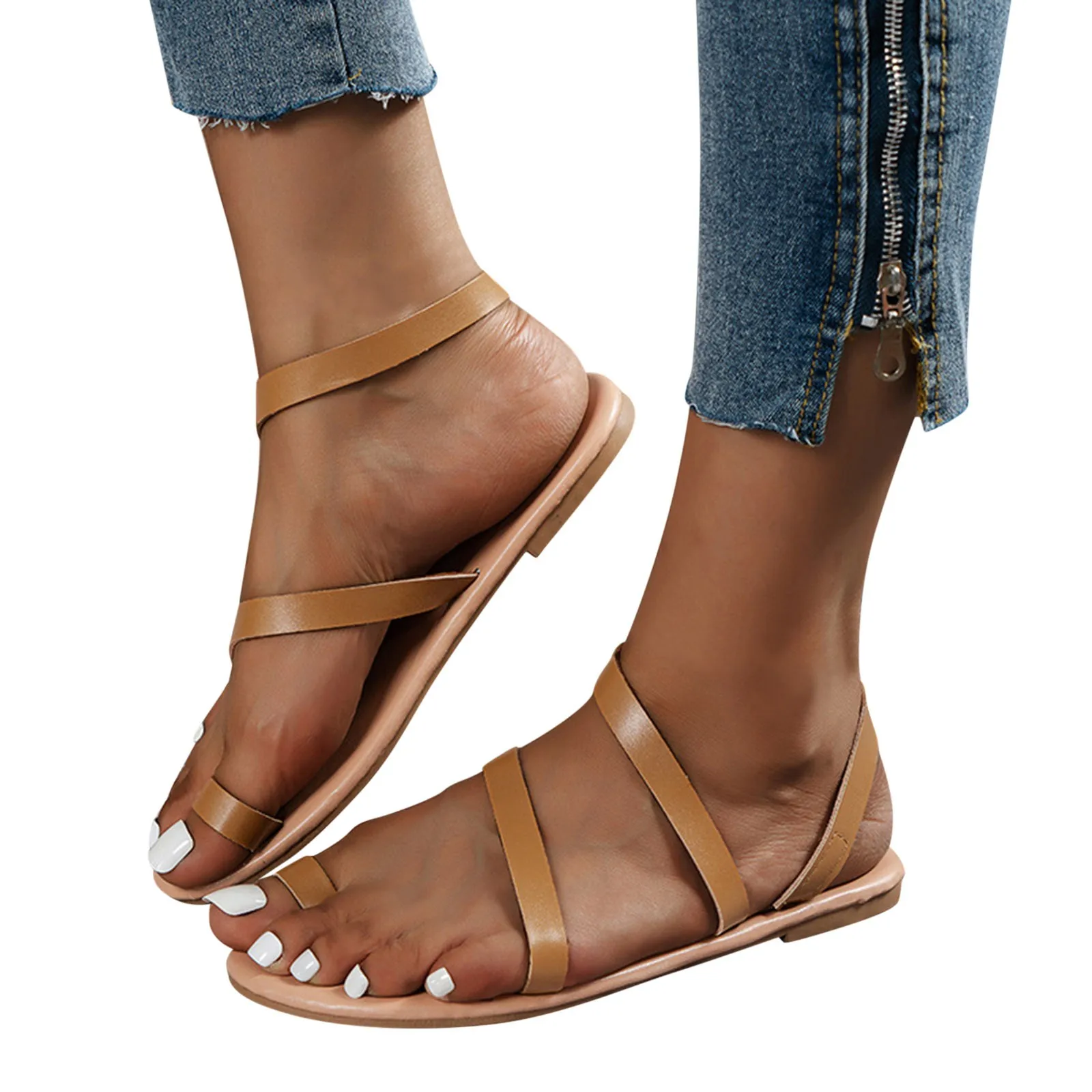 

2022 New Summer Sandals Women Flat Thong Woman Narrow Band Flip Flops Slip on Female Beach Shoes Ladies Fashion Sandalias