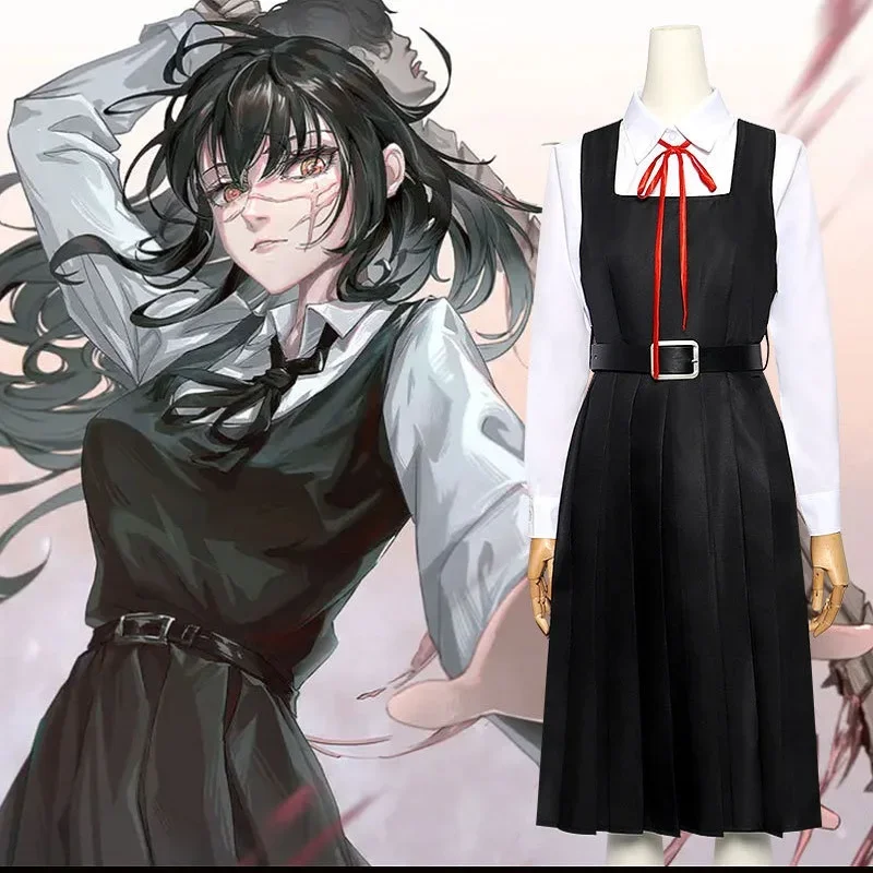 CaGiPlay Аниме Бензопила Человек Митака Аса Косплей Костюм Женщины