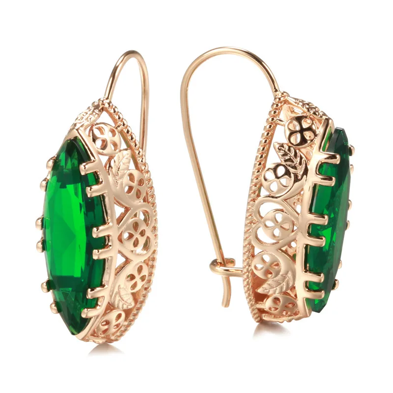 Модные серьги и ожерелье в форме сердца с узором лошадиного глаза европейском