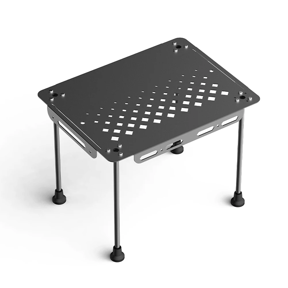 Portable Camping Aluminum Alloy Table Folding Hollow Splicable Adjustable Outdoor Picnic Fishing Barbecue Mini Table