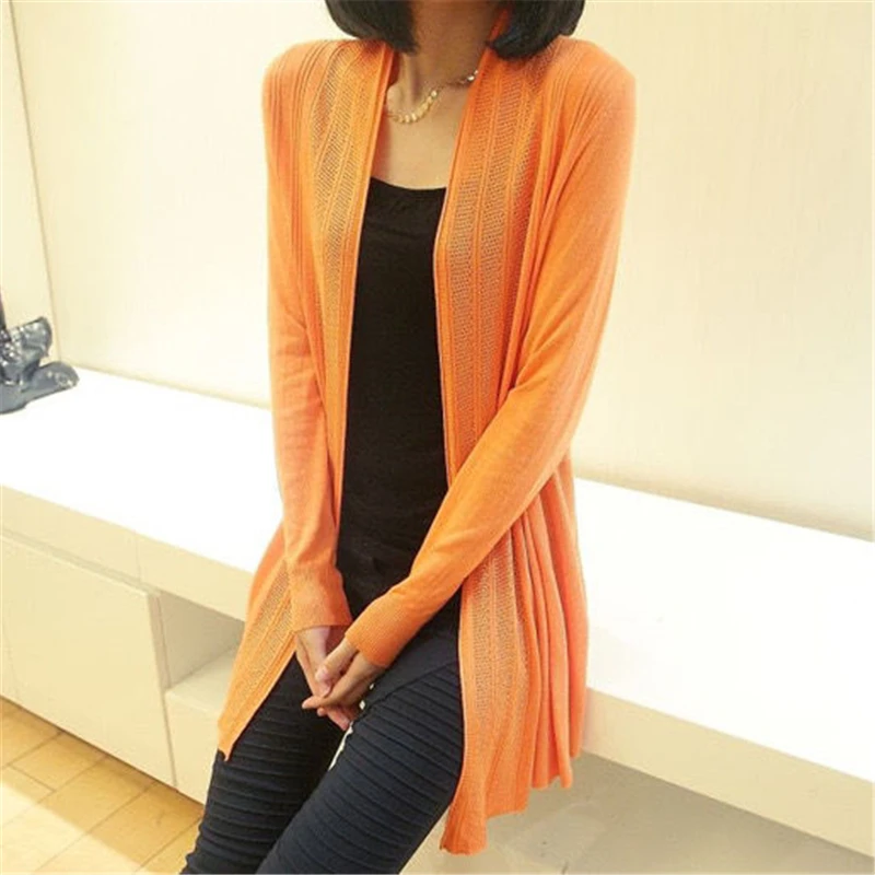 

Oversized 80 KG Cardigan Summer Knit Sunscreen Sweater Women Korean Muticolor Streetwear Long Sleeve Top Casual Vacation Clothes