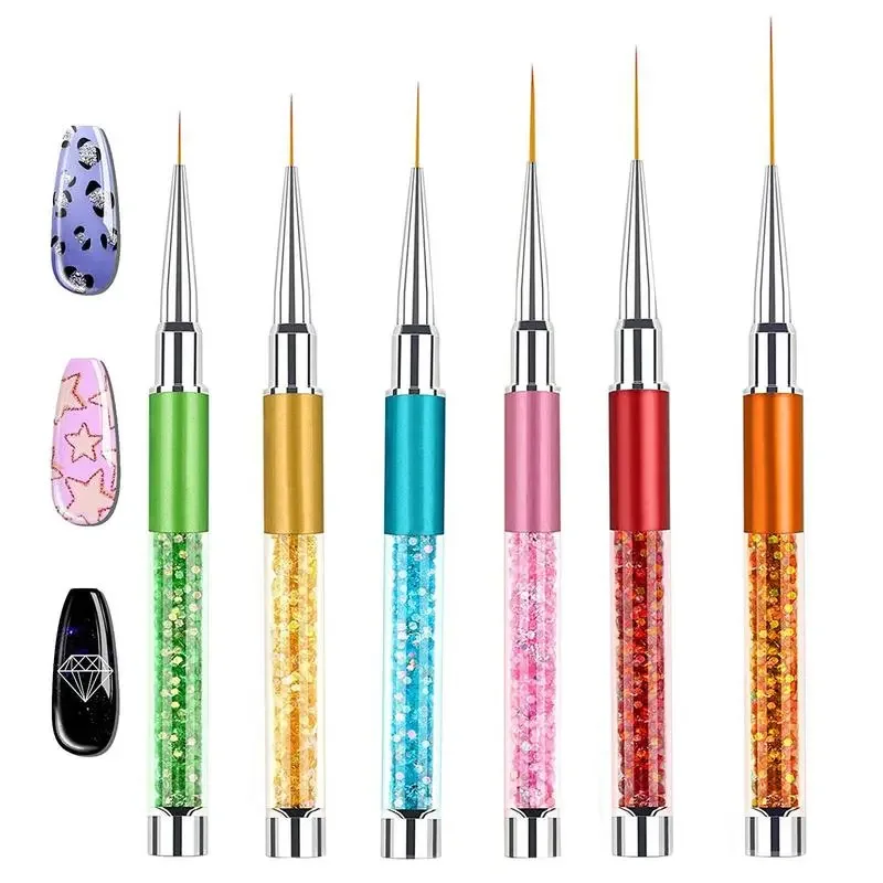 

NEW2023 ail rt rush ine pcs/et oft nd urable anicure rill rawing ails rush en ine iner ainting rush or ulling ines