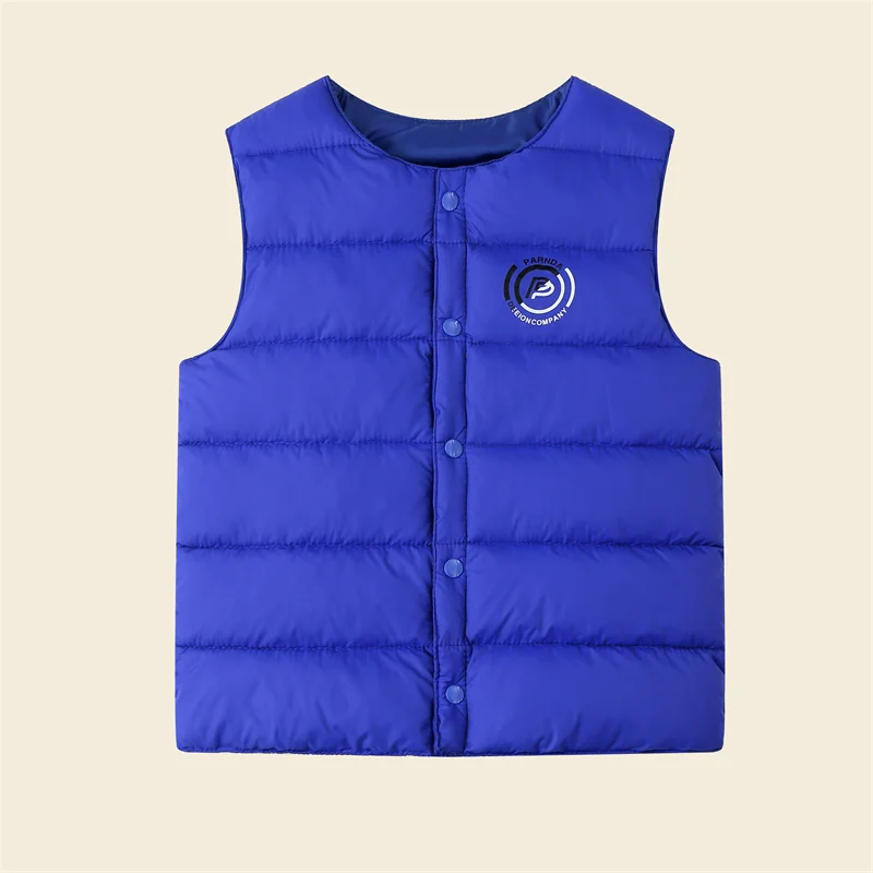 Жилет для мальчиков детский жилет пуховая куртка 2024 крутая теплая плотная зимняя