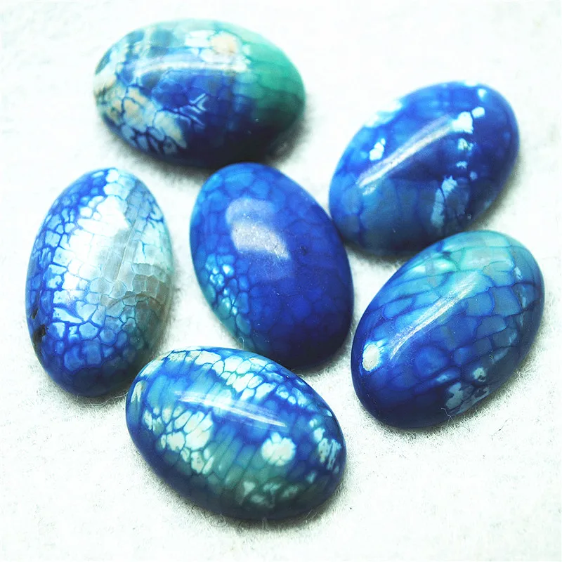 

6PCS Nature Agate Stone Cabochons No Hole Oval Shape 20X30MM Unique Beads Accessories Wholesale Free Shippings