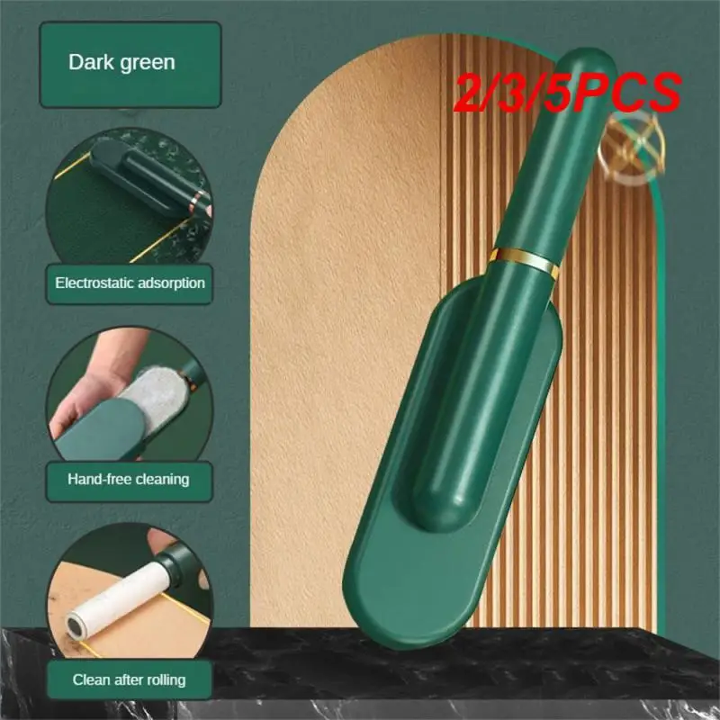 

2/3/5PCS Brush Dark Green Covered Design Easy Cleaning Odorless And Safer More Viscous Laundry Dust Roller