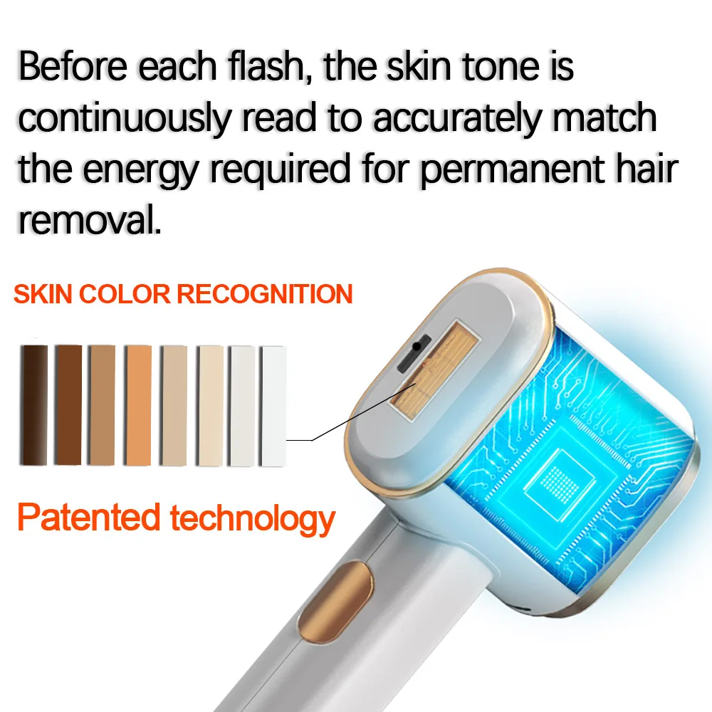 Osenyuan Effective Hair Removal Device Skin Detection Epilator For Women Safe Facial Crystal Hair Remover Painless Bikini Area enlarge