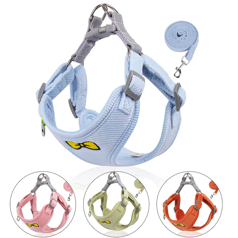 

Dog Harness Leash Set Small Dogs Reflective Adjustable Pet Chest Strap Vest Outdoor Pet Products for Dog Harness and Leash Set
