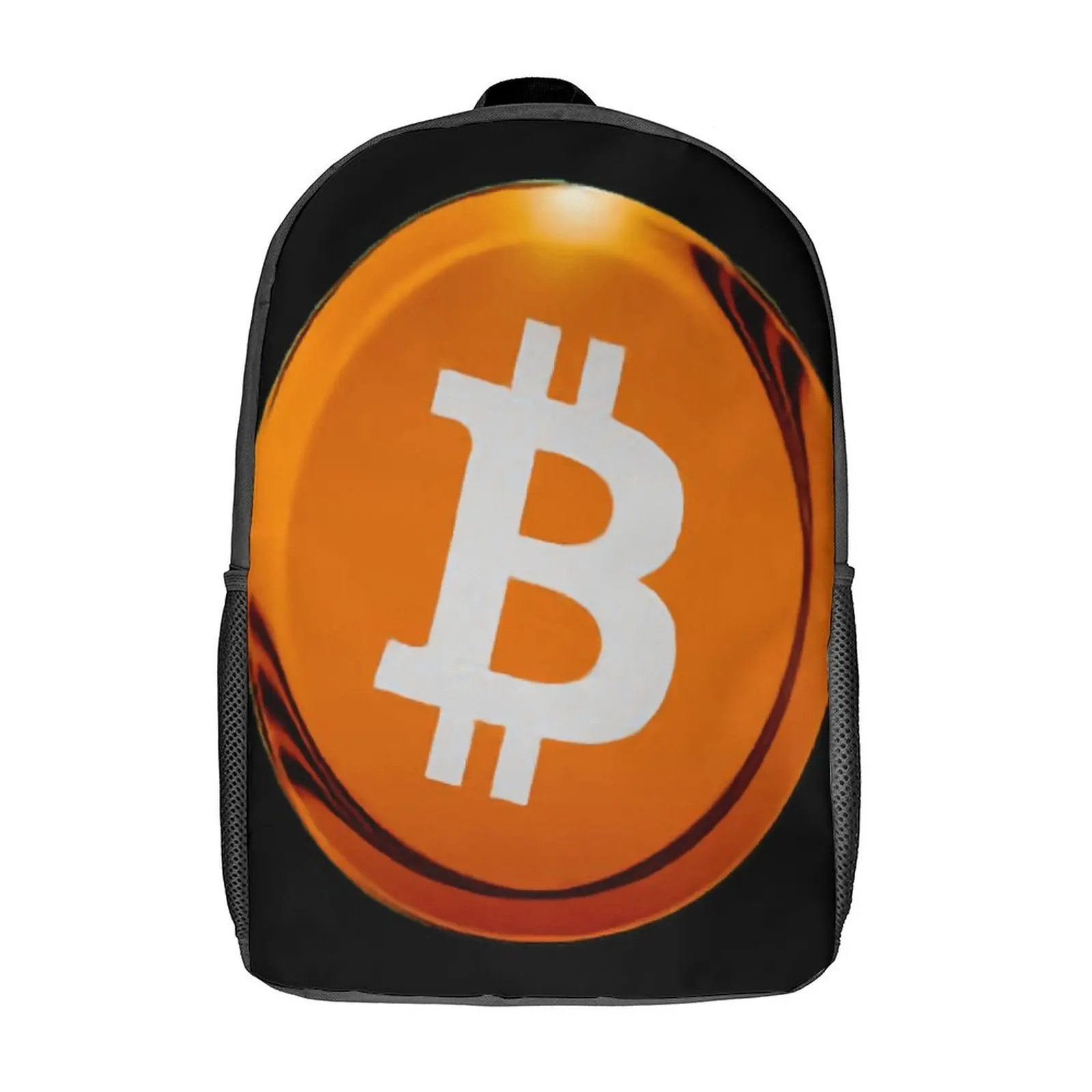 

Bitcoin Button Durable Cozy Blanket Roll17 Inch Shoulder Backpack Vintage Summer Camps Graphic Vintage