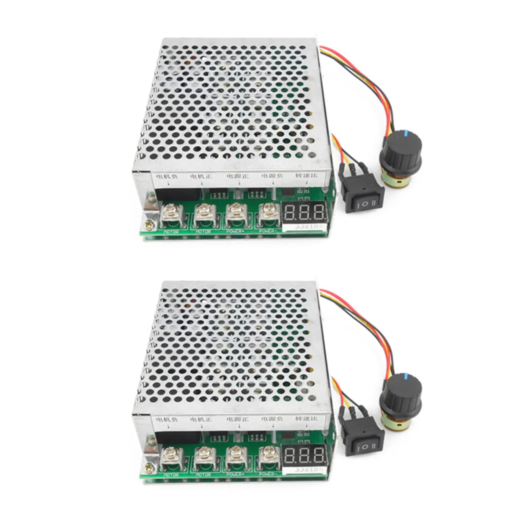 

Новый 2X DC 10-55V 100A 3000W контроль скорости двигателя