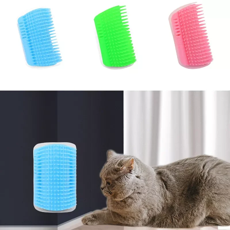 

2023NEW Cat Self Groomer With Catnip Soft Cats Wall Corner Massage Cat Comb Brush Rubs The Face With A Tickling Comb Pet Groomin