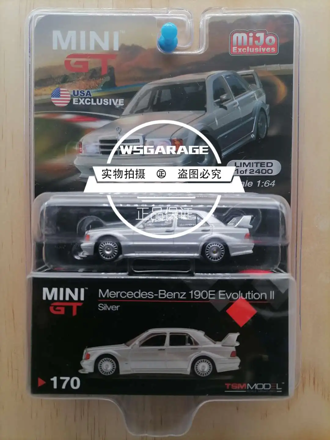 Mini GT 1:64 190E 2 5 16 Evo II Ограниченная Коллекция литых под давлением моделей