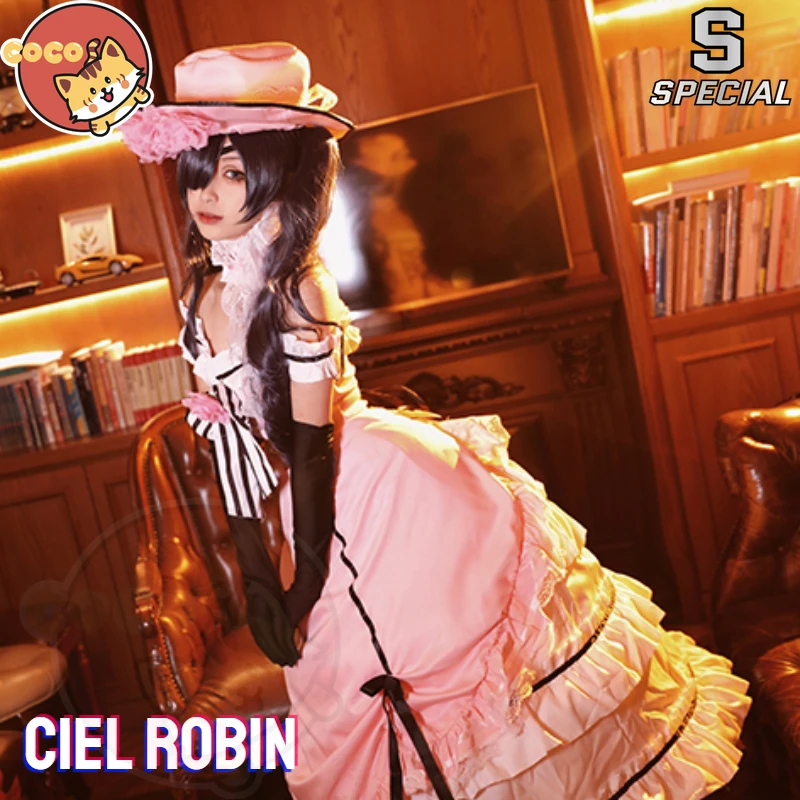 CoCos-S Anime Black Butler Ciel Robin Cosplay Costume Anime Cos Black Butler Cosplay Ciel Female Costume Dress and Cosplay Wig