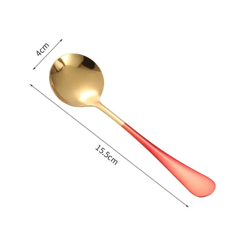 Столовая ложка из нержавеющей стали "Retro Stirring Scoop" для кофе, чая и десертов, на ужин, мороженого, арбуза, кухонной посуды, барных инструментов.