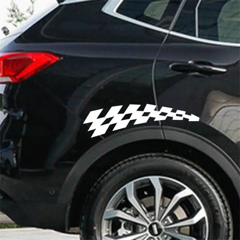 

Car Racing Stickers Vehicle Car Decals Wheel Flags Reflector Safety Vinyl Self-adhesive Stickers Prevention For Bmw Audi Jeep
