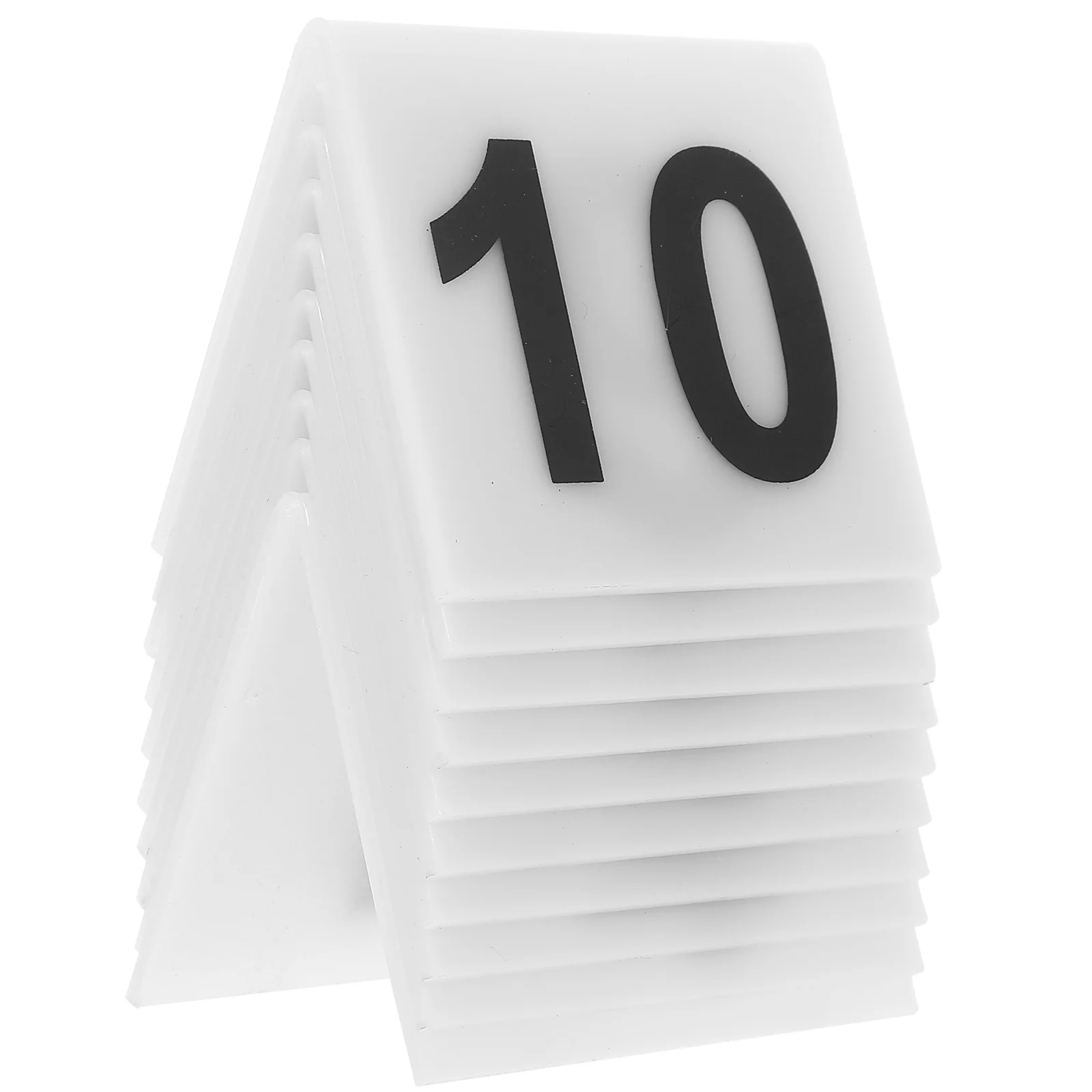 

10 Pcs Number Plate Desktop Table Numbers Scene Markers Wedding Multi-function Evidence Game Accessory Acrylic Supply Tent