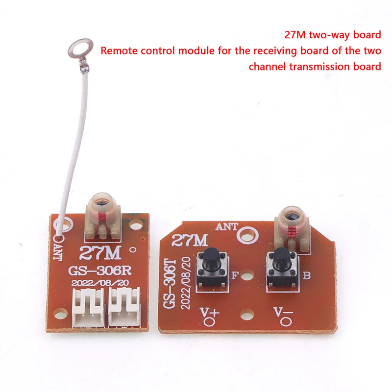 

Инновационный двухканальный передатчик 27 м, приемник, плата для радиоуправляемого автомобиля, детали для игрушек, модуль, Высококачественная печатная плата