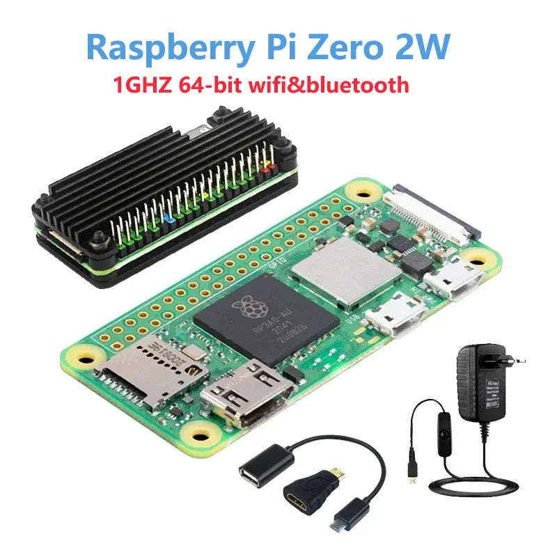 Raspberry Pi Zero 2 Вт четырехъядерный 64-разрядный стандартный Bluetooth BLE и Wi-Fi 0 опционально