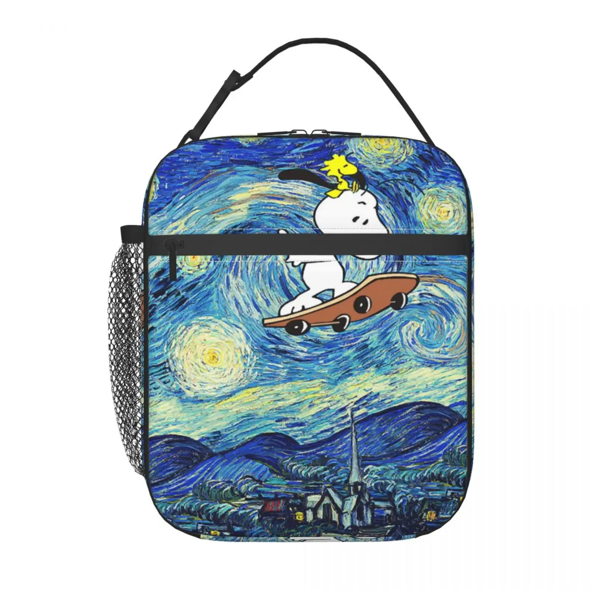 Изолированные пакеты для ланча Snoopy с изображением звездной ночи герметичный