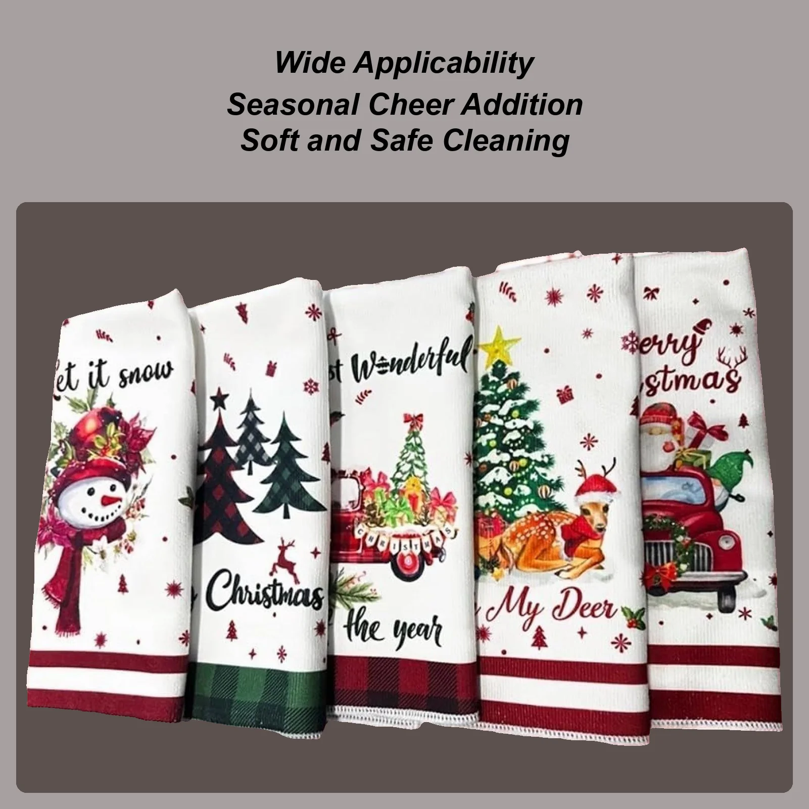 

Рождественские кухонные полотенца Пакистанский хлопок 5 шт.