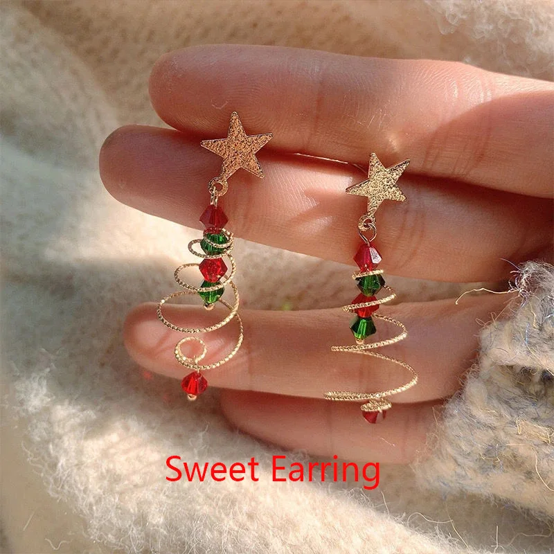 

HOT Trendy Statement Christmas Tree Earrings For Women Santa Claus Snowman Drop Earrings Jewelry Girls Christmas Gifts Wholesale