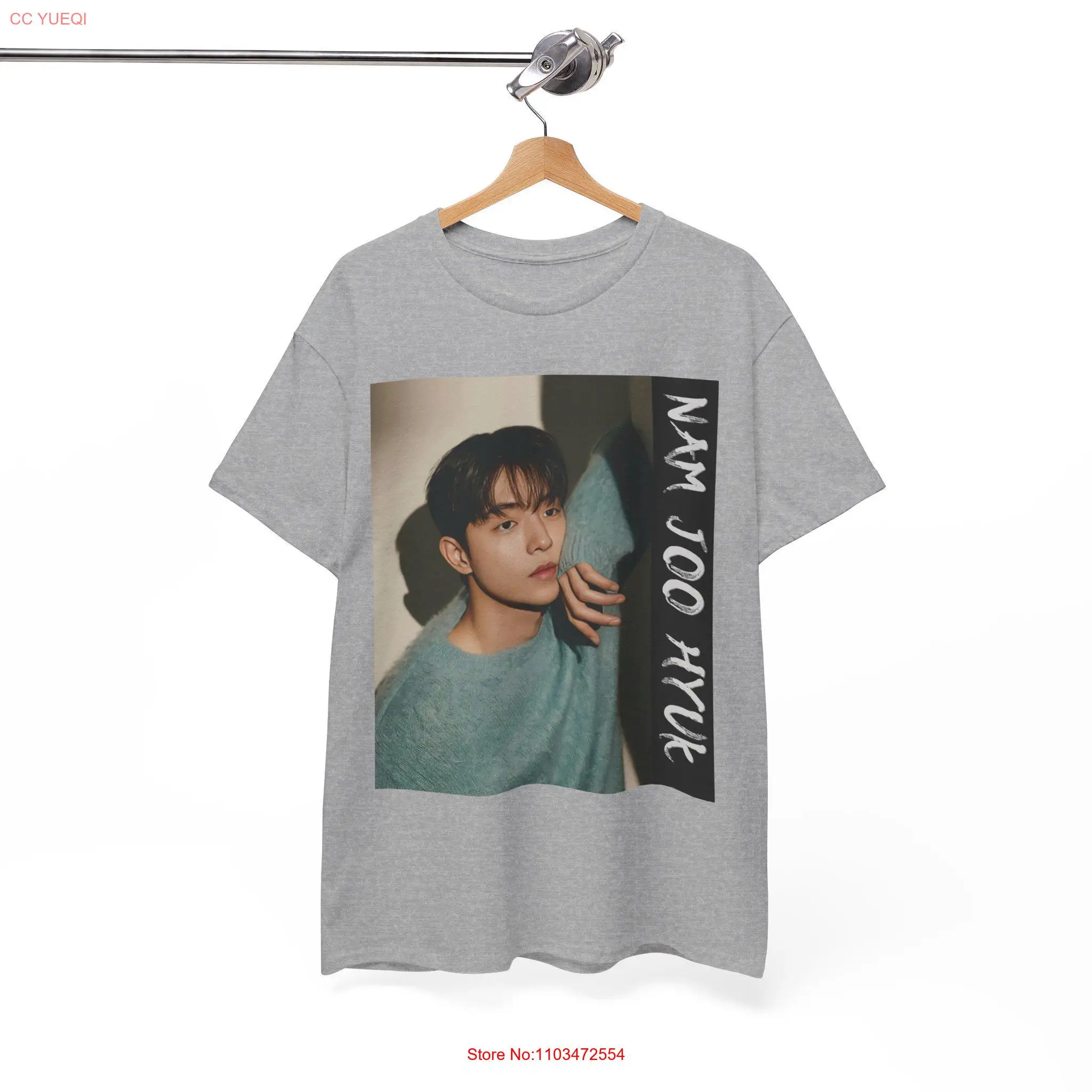 Футболка Nam Joo Hyuk Fan KDrama из плотного хлопка с корейским актером и длинными или