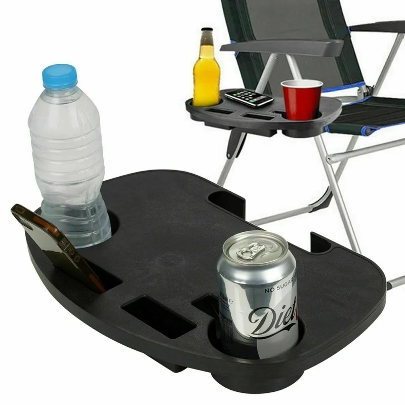 

Recliner Accessories Tray Folding Relaxation Chair Drink Holder Fishing Camping Beach