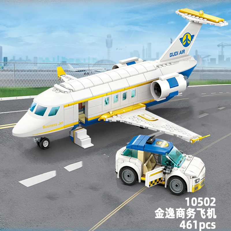 Набор для сборки пассажирского самолета конструктор города самолет кирпичи