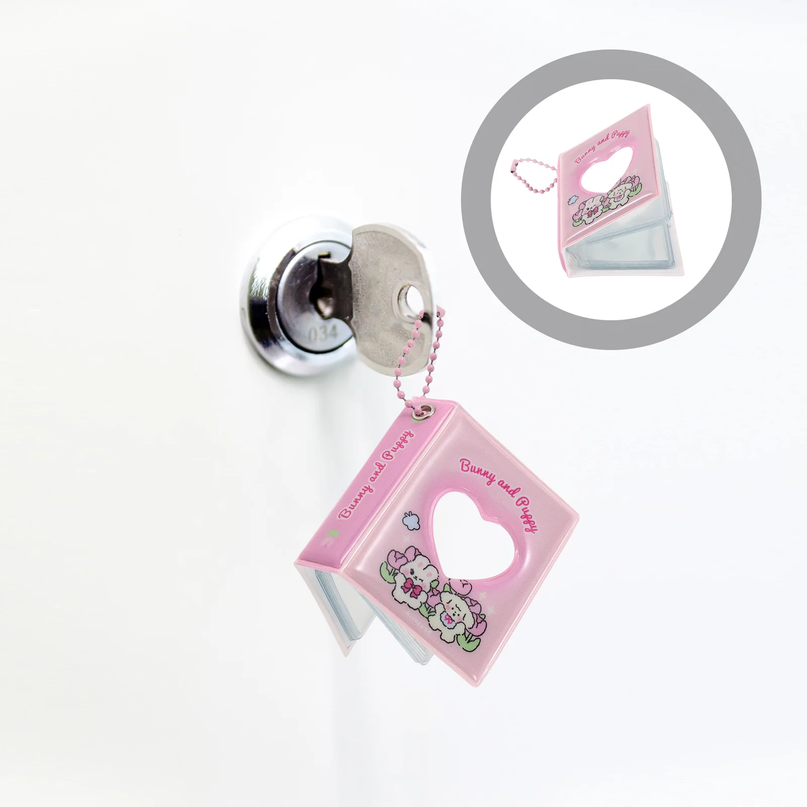 2-calowy mini album fotograficzny Segregator Kpop Kolekcjonowanie zdjęć Uchwyt na książkę Mały brelok Śliczny identyfikator