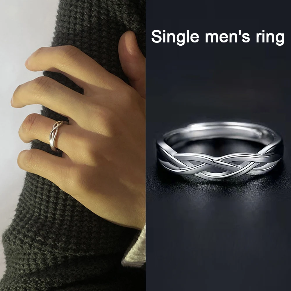 

Fashion Classic Hollow Stripe Luminous Men Women Stainless Steel Jewelry Rings For Party Gift Men Single Ring Open Ring Jewelry