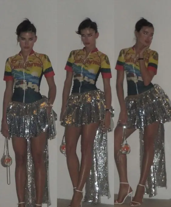 Уникальные блестящие серебряные юбки с блестками женские бантом модная короткая