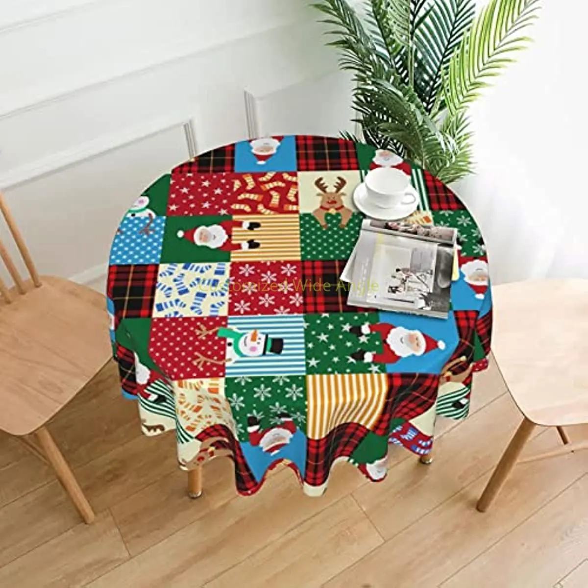 

Merry Christmas Tablecloth, Snowflakes Tablecloth, Christmas Day Tablecloth Seasonal Dining-Table Cover