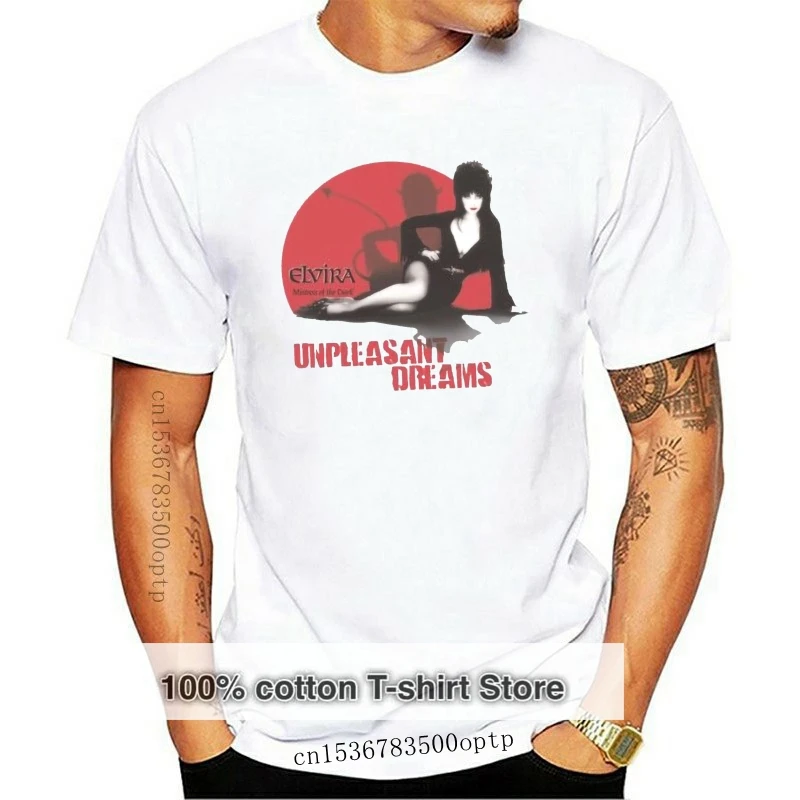 

Elvira T Shirt Free Shipping Unpleasant Dreams Mistress Dark Cotton Tee Eva110 Summer O-neck Tops