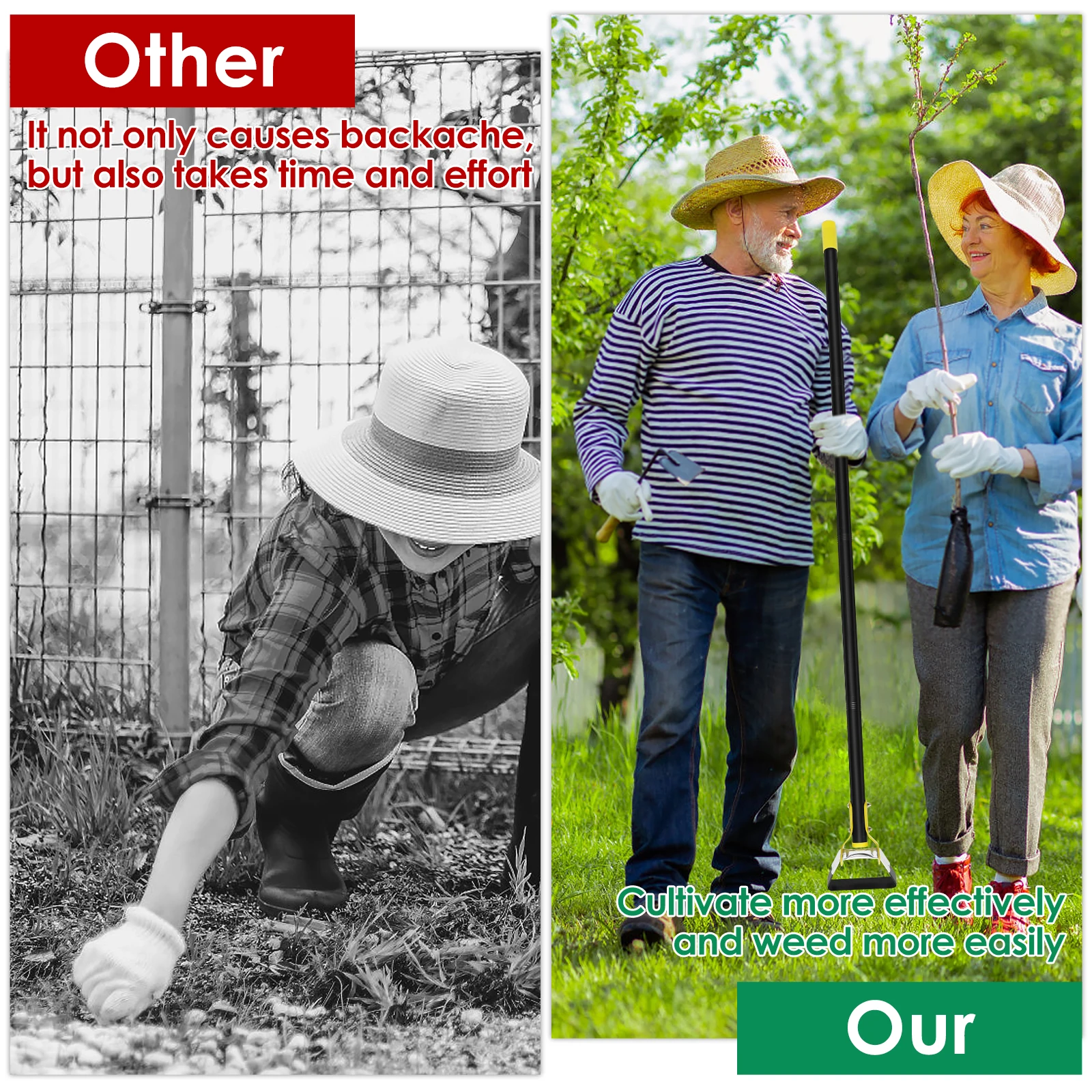 Садовый Инструмент Для Прополки Мотыга С Треугольной Головкой Из Нержавеющей