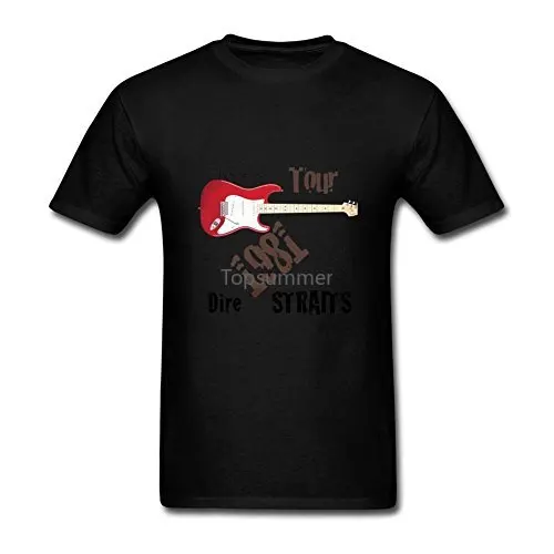 

Create T Shirt Online Men'S Short Normal Dire Straits Guitar Crew Neck Fashion 2017 Tees