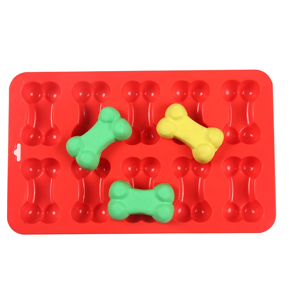 

18 Cavity Silicone Mold Dog Bone Shape Cookie Mould Silicone Baking Mold Biscuits Maker Ice Cube Chocolate Moulds For Kitchen