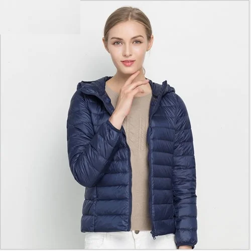

Women Ultra Light Duck Down Jacket Winter Jacket with Hood 2021