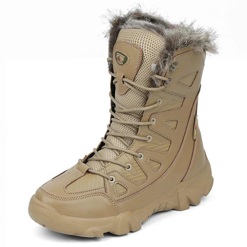 

OLOMLB 2022 winter Men's cotton shoes Special Forces Combat Boots keep warm outdoors hiking men sneakers Fashion Male snow boots