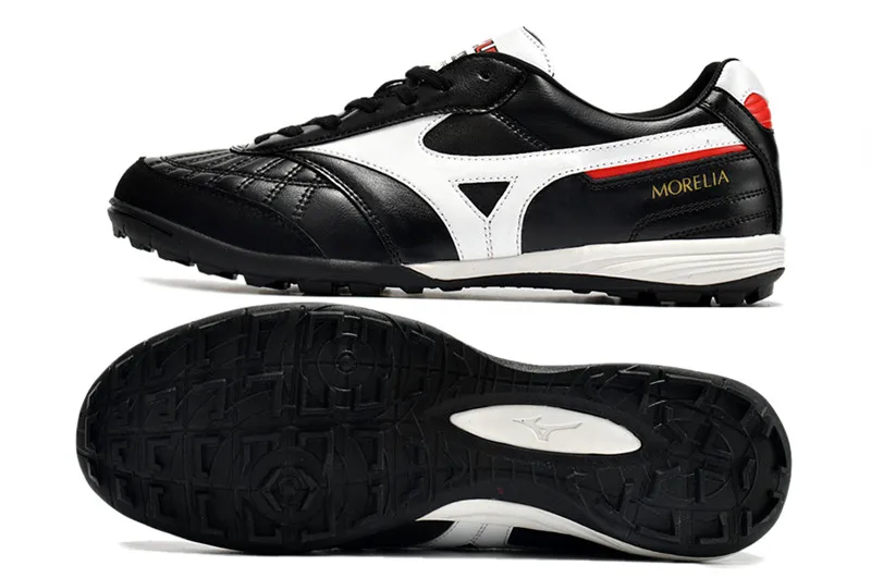 Original Mizuno Creation MORELIA TF M8 Men's Sports Shoes Mizuno Outdoor Sneakers Black/White/Red Color Size Eur 40-45