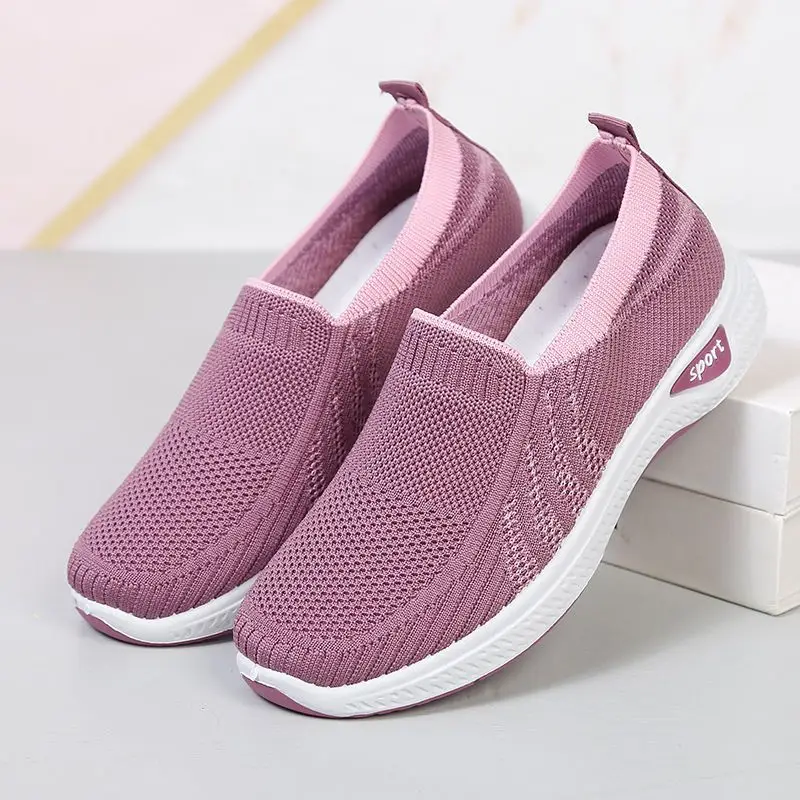 Women's Summer Flat Canvas Casual Shoes Cloth Woven For Breathable Sneakers Light Slip on Loafers Shoes Women Zapatillas Mujer