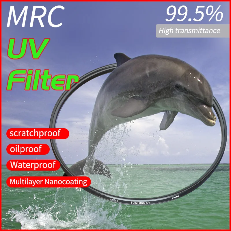 

Full MRC UV Protection Filter with 8 Multi-Layer Coatings HD/Hydrophobic/Scratch Resistant Ultra-Slim UV Filter for Camera Lens