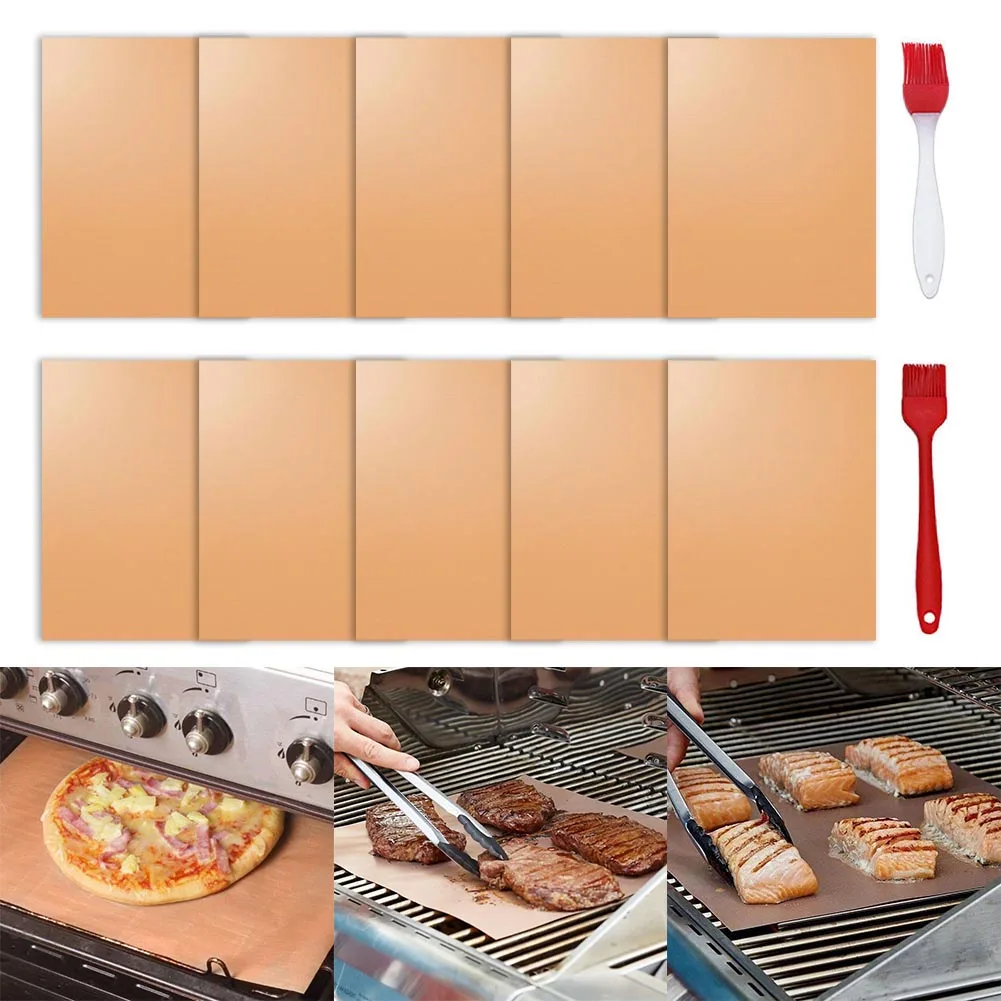 

Silicone Brushes Grill Mats BBQ Mats Brass Cooking Garden Glass Fiber Grill Accessories Outdoor Reusable Washable