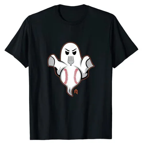 

Ghost Forkball T-Shirt Funny Sportswear Graphic Tee Tops Forkball-Lover Outfits Halloween Costume Short Sleeve Blouses Gifts