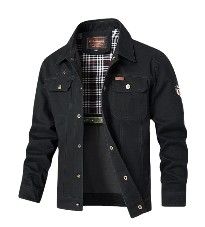 Мужские осенне-зимние куртки плюшевое утепленное пальто мужская хлопковая