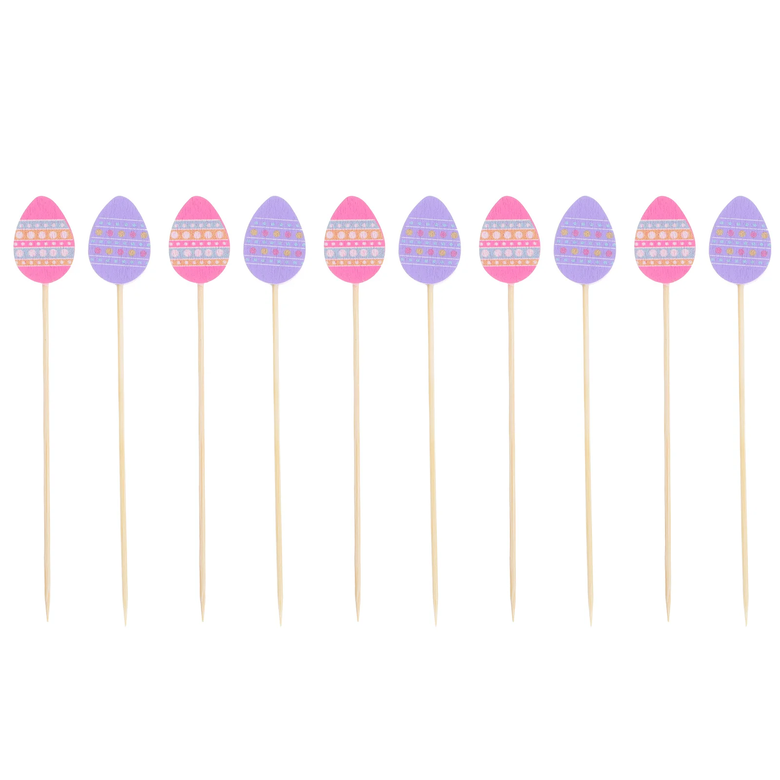 

100Pcs Egg Cake Picks Adorable Easter Cake Decors Party Food Accessories