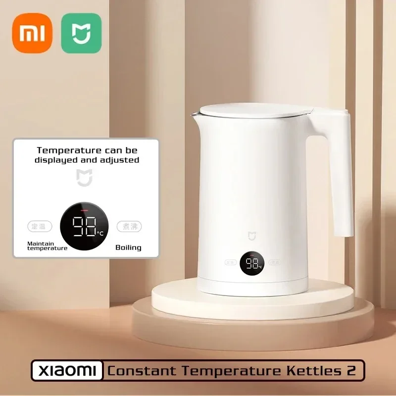 Фото Термостатический Электрический чайник XIAOMI MIJIA 2 Pro, умный светодиодный экран, бесступенчатая регулировка температуры, чайник с управлением через приложение №2