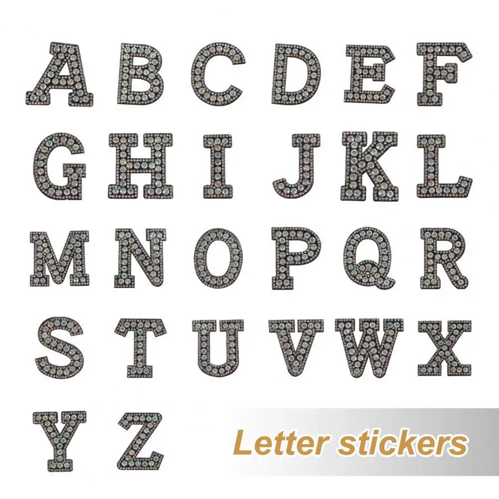 

2Pcs Convenient Clothes Patch DIY Embroidery Patches Easy Use Fabric Iron on Alphabet Clothing Repair Patch Sewing Supplies