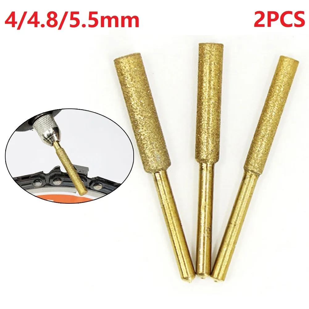 

2Pcs Diamond Chainsaw Sharpener Burr Grinder Chain Saw Drill Drill Bits Saw Sharpening Carving Grinding Tools 4/4.8/5.5mm