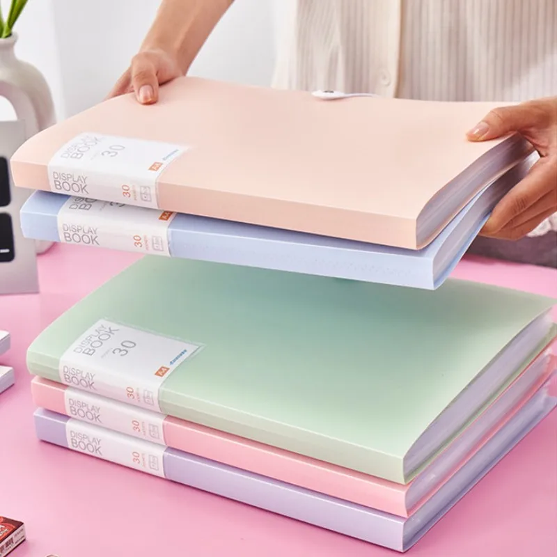 A4 Transparent Binder File Folder