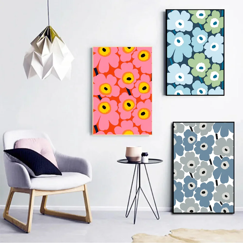 Красочные Аниме Постер С Цветком Мака Наклейки В Стиле Ретро Японский Стиль